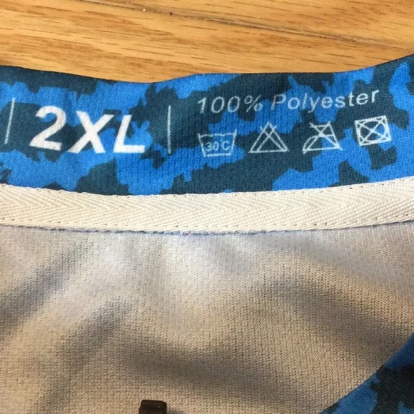 1X NW blue zig zag print full zip cycling jersey - Picture 16 of 16